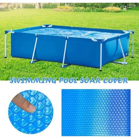 Bâche À Bulles - Couverture de Piscine Solaire Rectangulaire Couverture de Protection Piscine Solaire Chauffage de Bassin Outdoor Jardin Film D'isolation Thermique pour Piscine 200cm x 300cm (1/3)