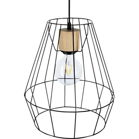 [NEUWERTIG] B-Ware Envostar Hängeleuchte Pendelleuchte 1-flammig Ø31cm Lampe dimmbar schwarz modern (1/2)