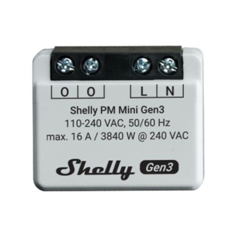 Shelly PM Mini Gen3 interruptor eléctrico Interruptor inteligente 1P Gris (1/5)