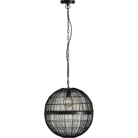 Globo - lámpara colgante - Hermi II - negro - metal - Ø 50cm -