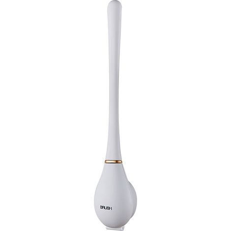 Brosse WC en Silicone, Brosse WC de Nettoyage, Brosse WC, Brosse WC de Remplacement Universelle pour Salle de Bain (Blanc) (1/5)