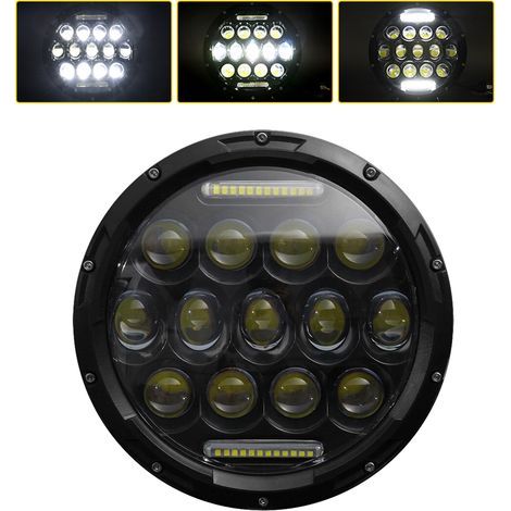 1 Stück 7 Zoll Auto-Motorrad-LED-Scheinwerfer 200W 6000K IP67 wasserdicht DRL/Abblendlicht/Fernlicht. (1/5)