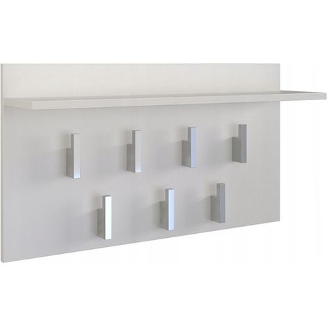 CARMEN Practical coat rack with shelf 7 hooks Practical shelf Modern design Dimensions : 40x70x20