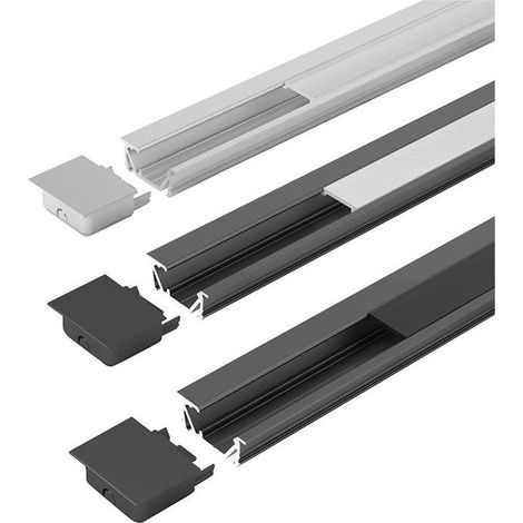 ChannelLine G2 black.darkL2m Alu- + profil de recouvrement