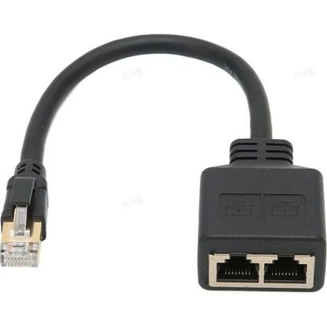 RJ45-Splitteradapter, 1-zu-2-Port-RJ45-Netzwerk-Ethernet-Adapter-Splitter, CAT8-Netzwerkkabel-Splitteradapter für das Home Office