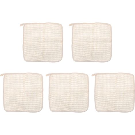 Exfoliating Back Massage Towel 5 Pieces Square Cotton and