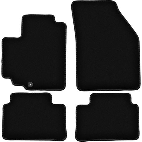 Schwarze Velours-Fußmatten für den Nissan Pixo Schrägheck (2008-2013) (1/5)