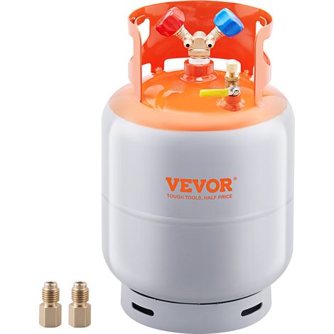 Récupération de réfrigérant Récupération Réservoir cylindrique de 13,6 kg Valve en Y évaluée pour liquide de 400 PSI (1/5)