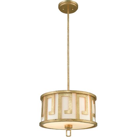 Elstead Lemuria - Luminaire suspendu moyen à 2 ampoules à montage double pour plafond rond, or, E27 (1/3)