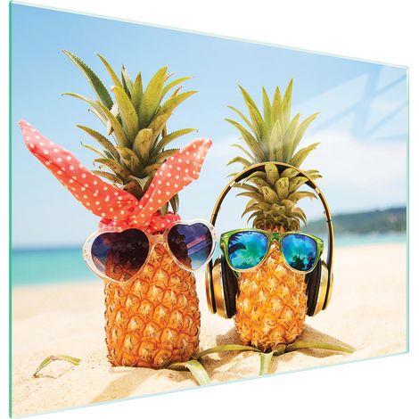 PLANCHE À DÉCOUPER EN VERRE 40x30 ANANAS (1/5)