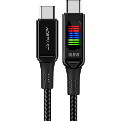 Cavo USB-C - USB-C 100W con display 1,2m nero (1/5)
