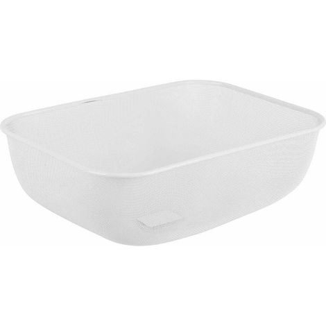 Couvercle alimentaire en fer blanc rectangulaire, grand format, à mailles serrées et pivotant à 180°, avec poignée. Idéal pour la maison et la salle à manger. (1/4)