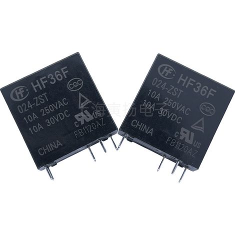 Original Hongfa HF36F/024-ZST 24VDC 10A Medium Power Electromagnetic Signal Conversion Relay Assembly