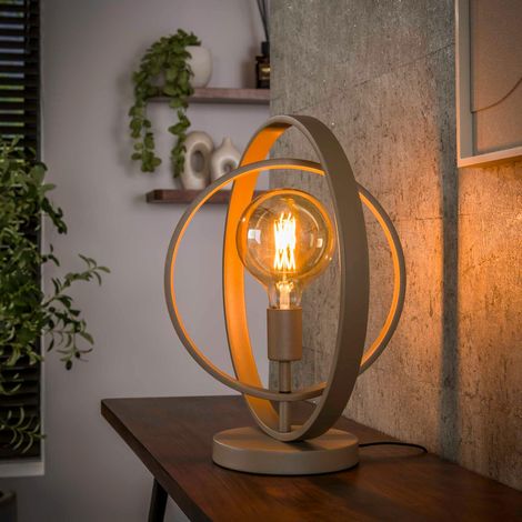 Lampe moderne beige mat, 2 anneaux pivotants TRIBECA (1/4)