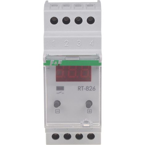Controlador de temperatura sin sonda, digital, rango de regulación de temperatura: -25÷130°C, contacto: 1NO, I=16A, 2 módulos (1/3)