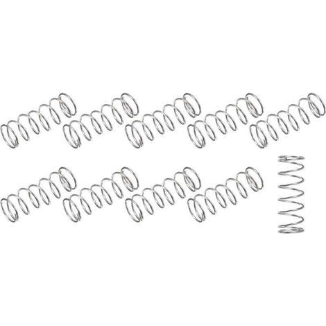 pair Lot de 10 ressorts de compression (0,8 x 11 mm de diamètre extérieur, 30 mm de longueur libre), ressort d'extension en acier inoxydable 304 – pour réparations à domicile, projets de bricolage,