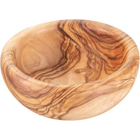 Bol Rond Bois D'olivier - Ø 10 Cm - Huilé À La Main - Non Lavable En Lave-vaisselle - Unité (1/4)