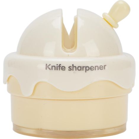 Affûteur de ciseaux miniature à ventouse pour affûtage rapide, idéal pour la cuisine (crème). (1/5)