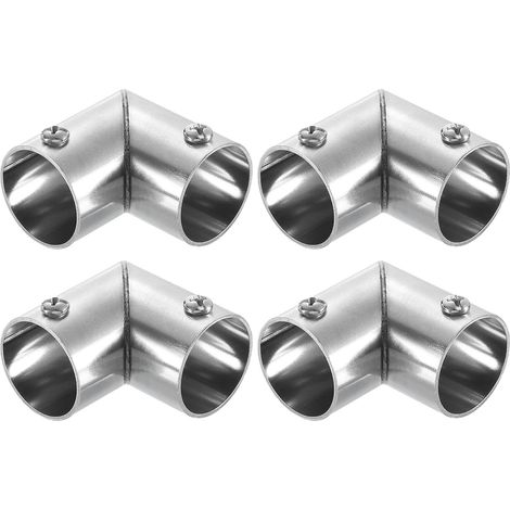 4Pcs Raccord De Tuyau À Coude À 90 Degrés 2-Voies, Pour Tuyau De 1 Pouce (25mm) OD, Raccord De Tuyau Structurel En Acier Inoxydable, Pince Pour Clôture À Chaînes (1/5)