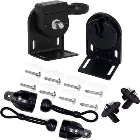 Kit de Support Sans Fil Support de de Remplacement Universel pour Store Pare-Soleil ExtRieurIntRieur Noir (1/4)