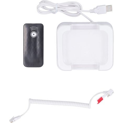 Support Alarme Antivol avec Alarme 95-120dB et Prise USB pour Tablette, Laptop, Smartphone (iOS) (1/5)