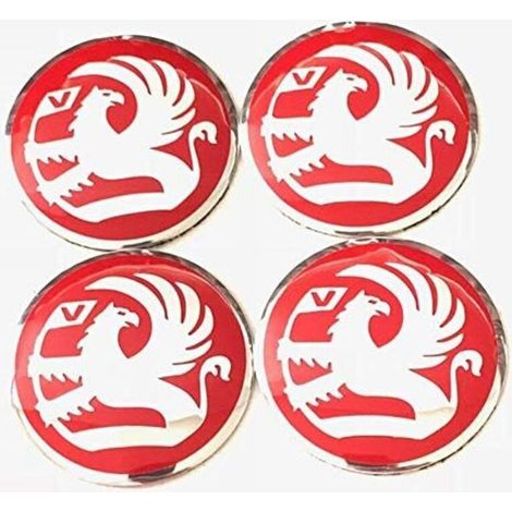 Enjoliveurs de roue rouges Vauxhall 60 mm. lot de 4. pour Insignia. Corsa. Meriva. Vectra