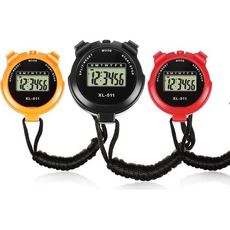 Lot de 3 chronomètres de sport numériques résistants aux chocs et à l'eau (1/3)