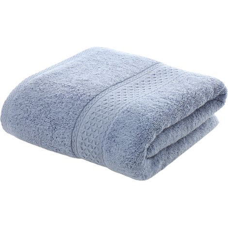 Draps de bain en coton doux, 70 x 140 cm, pour salle de bain, hôtel, spa, piscine, résidence étudiante. (1/5)