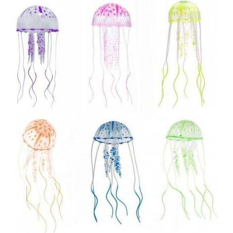 Décorations de méduses artificielles en silicone Ulisem pour aquariums (1/4)