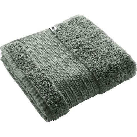 EMMA - Serviette de Toilette 50x90cm en Coton Bio Coloris Romarin (1/5)