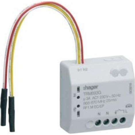 Sender 2 Eingänge / Empfänger 1 Ausgang KNX Trm693g Radio Hager