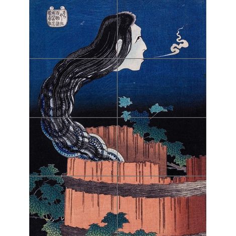 Mansion Of Plates C1832 Katsushika Hokusai XL Giant Panel Poster 8 Sections assiette Affiche (1/4)