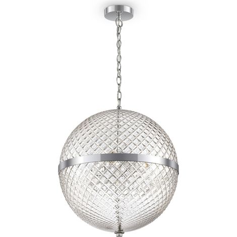 Lampada pendente Neoclassic in Metallo Yonkers Cromo (1/2)