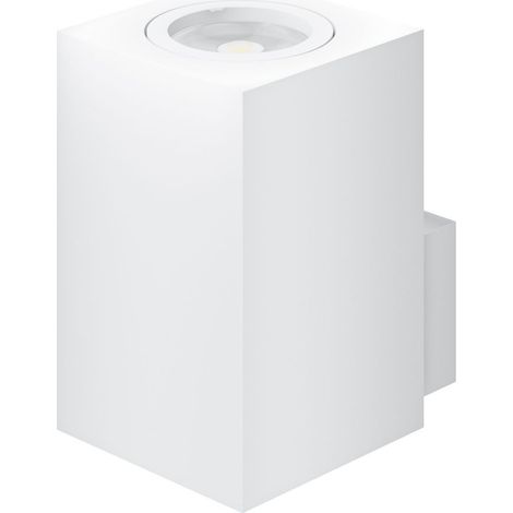 Zio Wall Applique LED da Parete Bianco Mate 38° per lampadina GU10 50mm, Design moderno quadrato per illuminazione d'interni - Beneito & Faure (1/5)