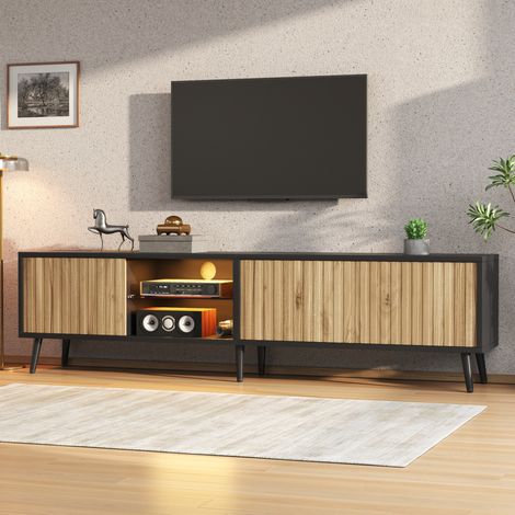 mobile tv 175x31x43,5 LED 3 ante legno naturale HAVRYA (1/5)
