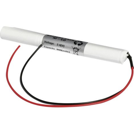 Batteria per luci di emergenza Emmerich 36AA800S con cavo 3.6 V 800 mAh