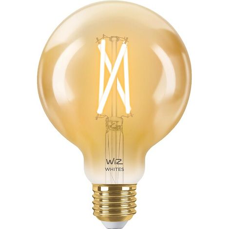 Lampe LED connectée Globe filament Wizpro E27 TW+RGB E27 2000-5000K 640 lm Ø 125 mm - Kosnic