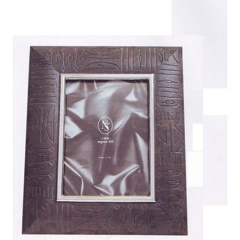 Cornice Portafoto da appoggio in Legno e Argento Grigio 10 x 15 cm (1/3)