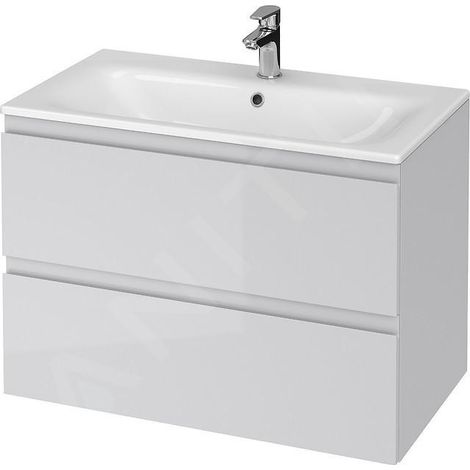 Cersanit Moduo - Meuble avec lavabo, 57x80x45 cm, 2 tiroirs, gris S801-315-DSM (1/3)