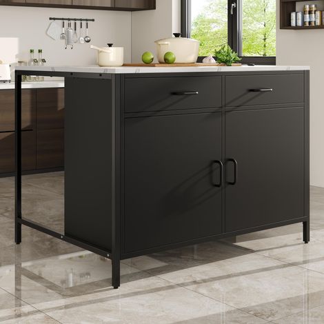 Moderner schwarzer Stehtisch mit Marmorstruktur für Ess- und Wohnzimmer,höhenverstellbare Küchenarbeitsplatte,perfekter Kaffeebartisch für jeden Raum (1/5)