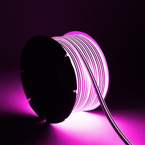 LED Streifenrolle Neon 24V 50m 8W/m FreeCut IP65 N-FLEX6 Rosa (1/5)