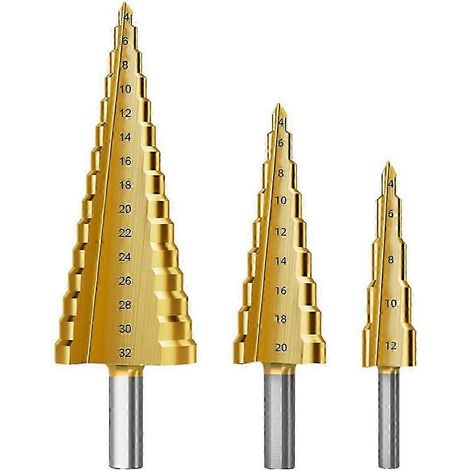Stufenbohrer-Set, 3-teilig, Titan-Stufenbohrer, metrisch A-JXLGV (1/5)
