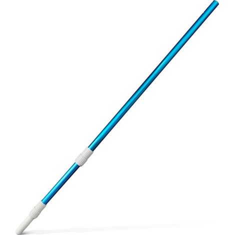 Perche de Piscine 300 cm en Aluminium pour Filets Skimmer Tige Télescopique Têtes d’Aspiration pour Tuyaux Râteaux Brosses Longueur Réglable 1,3 mm Perche Épaisse Finition Bleue (1/5)