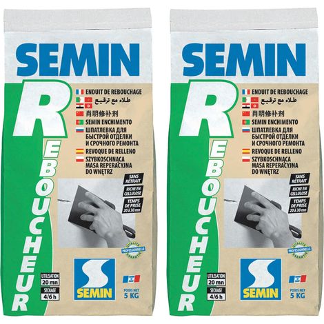 Enduit de Rebouchage Semin R - Intérieur - Poudre - Sac 5 kg (lot de 2) (1/4)