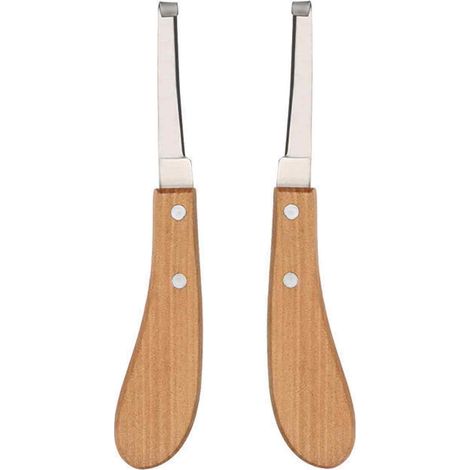 Couteau De Parage Sabot Cheval - Acier Carbone Gauche Et Droite - Pour écurie Ferme Vétérinaire - Lot De 2 (1/5)