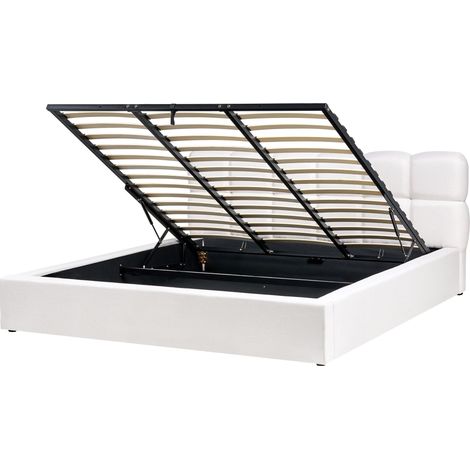 Ottoman Bed Fabric BASTON 180 x 200 cm (EU Super King) Off-White (1/5)