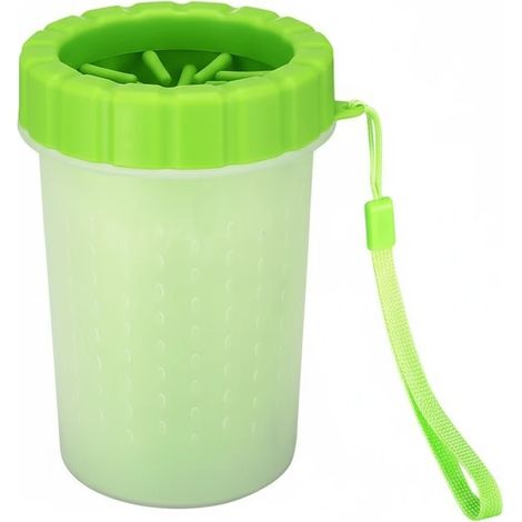 Gobelet de nettoyage des pattes pour animaux, lave-pieds automatique pour chiens et chats, outil de toilettage portable, vert (1/3)