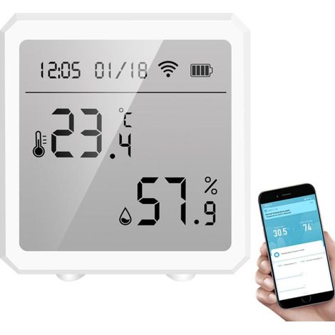 Thermomètre et hygromètre WiFi avec application pour maison connectée FX- (1/4)