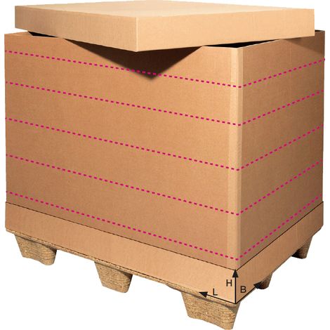 Faltkarton 3-wellig Maße 770x570x440mm Qualität 2.91ACA braun braun (1/2)