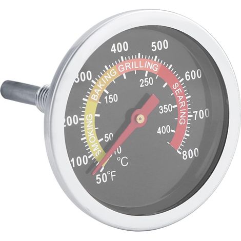 Thermomètre de Gril 50800 ℉, Thermomètre de Barbecue en Acier Inoxydable Barbecue Extérieur Grill Fumoir Thermomètre de Cuisson Thermomètre de Fumeur pour Four de Cuisson Barbecue (1/5)